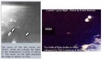 Šípka  v ľavo ukazuje "UFO", ktoré sú v skutočnosti svetlami stabilizácnymi rakiety Gemini 7. Šípka na pravej strane ukazuje "nos" Gemini 7. Niekdo vedome zafalšoval a obrátil tento obraz, tak žeby ľudia si mysleli, že su to lode bytosti z iných planét. Hovori sa ze vlade vyhovuje ked moze zakamuflovat svoje tajne letadla, tym sposobom ze  povie ludiam ze to boly UFO... Ale keby to bola pravda tak preco niekto vysoko postaveny snazi sa udrzat teoriu mimozemsku aj v pripadoch ked ide o obycajne predmety? Preco sa robi tolko profesionalnych podvodov UFO a mimozemstan, a niekto zverejna falosne doklady o havariach UFO? Ci nie pre to zeby schovat za tomto zaslonou, pravu tvar tohoto jevu? 
