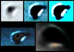 Hore: analiza obiektu urobena cez Kybernauta. Dole: odfotil som ten obiekt z ineho uhla na obrazovke pocitaca, diky comu je lepse vidno ako bol osvetleny. 