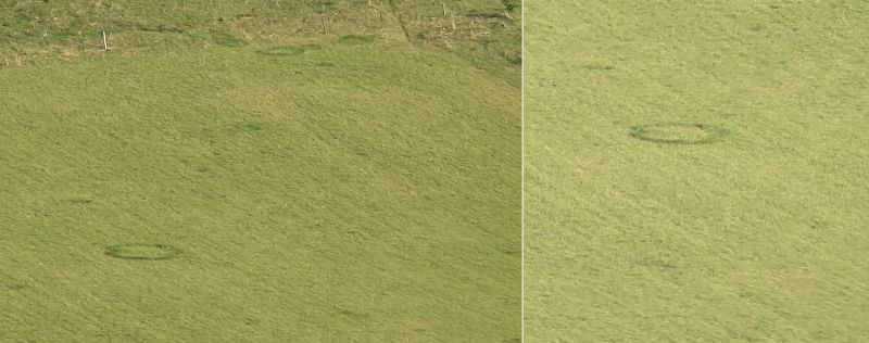 29.04.2018 - okolie dediny Demänová: dosť nezvyčajný objekt na jednej zo série 6 podobných fotografií, a kruhy v tráve ktore sa nachádzaju niekoľko sto metrov ďalej, na úpätí hory Poludnica 